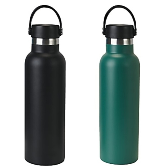 GNBI Thermal Bottles 16oz, Teal, Black,  set of 2, New in Box - Picture 1 of 7